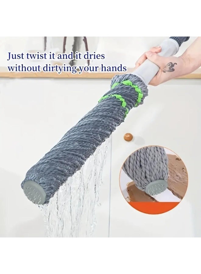 Self-Wringing Microfiber Twist Mop with Long Handle – String Wet Floor Mop with Built-In Wringer for Hardwood, Tile, Vinyl & All Floor Types – Commercial & Household Cleaning Mop - Image 2